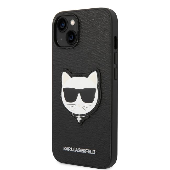Husa premium pentru  iPhone 15 Plus Karl Lagerfeld superior quality - Negru royal