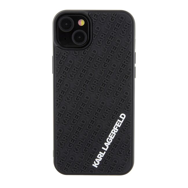 Husa premium pentru  iPhone 15 Plus Karl Lagerfeld superior quality - Negru tipar