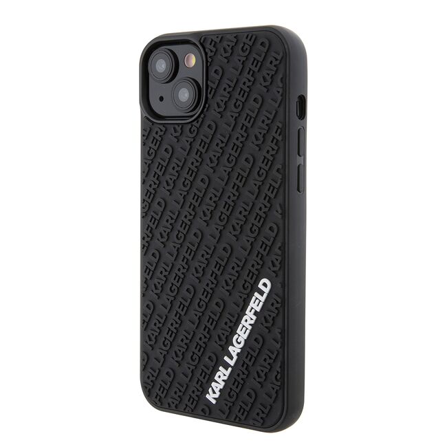 Husa premium pentru  iPhone 15 Plus Karl Lagerfeld superior quality - Negru tipar