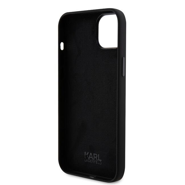 Husa premium pentru  iPhone 15 Plus Karl Lagerfeld superior quality - Negru
