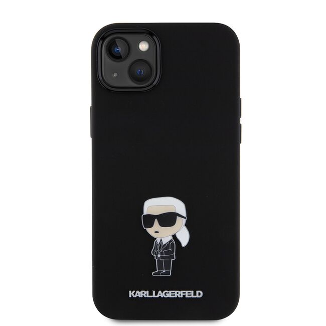 Husa premium pentru  iPhone 15 Plus Karl Lagerfeld superior quality - Negru