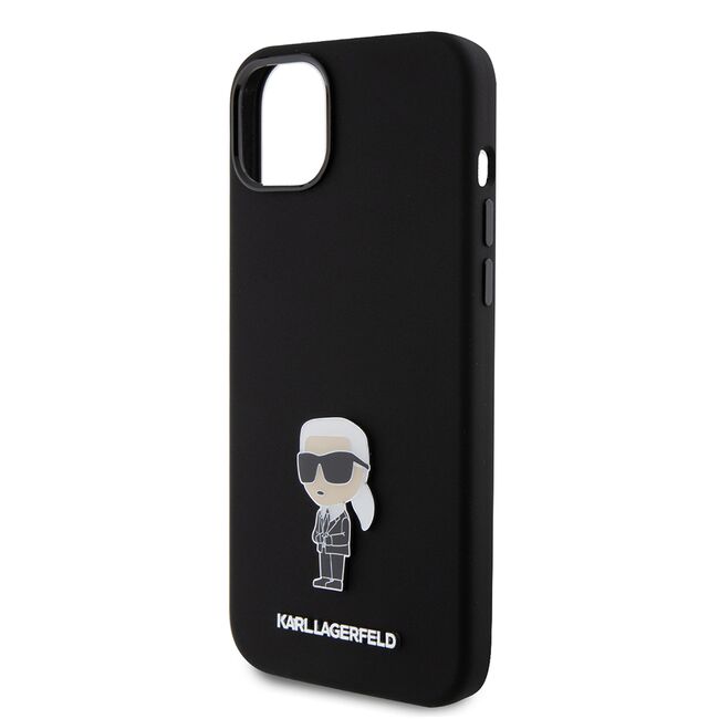 Husa premium pentru  iPhone 15 Plus Karl Lagerfeld superior quality - Negru