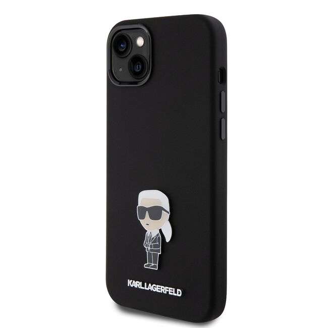 Husa premium pentru  iPhone 15 Plus Karl Lagerfeld superior quality - Negru