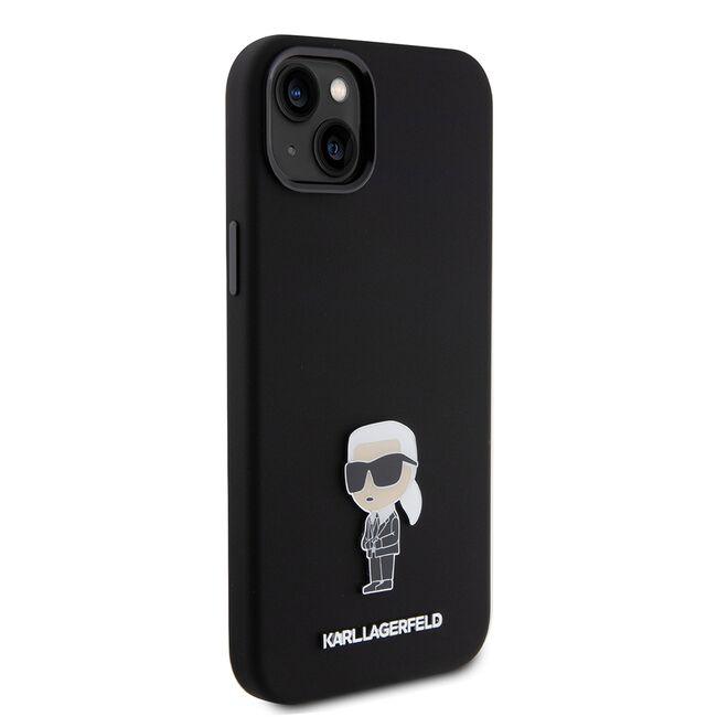 Husa premium pentru  iPhone 15 Plus Karl Lagerfeld superior quality - Negru