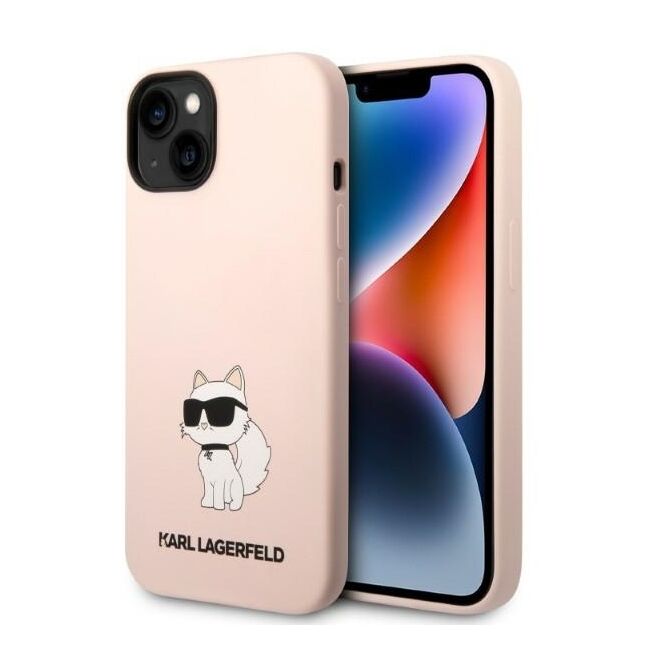 Husa premium pentru  iPhone 15 Plus Karl Lagerfeld superior quality - Roz 