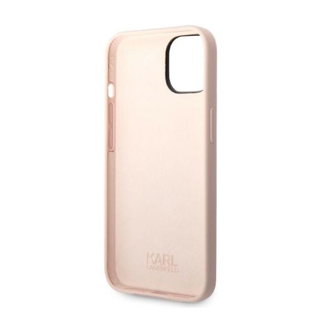 Husa premium pentru  iPhone 15 Plus Karl Lagerfeld superior quality - Roz 