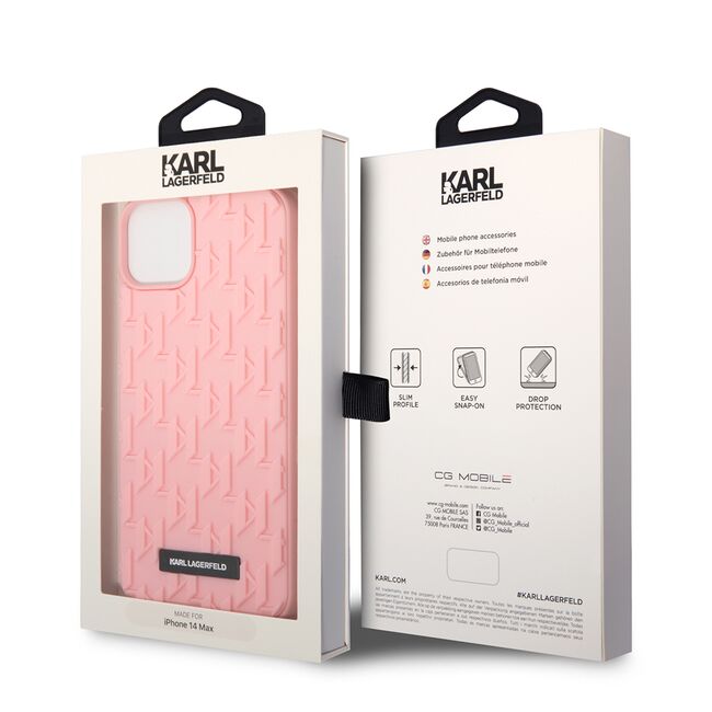 Husa premium pentru  iPhone 15 Plus Karl Lagerfeld superior quality - Roz electric