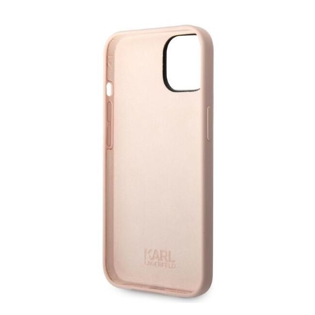 Husa premium pentru  iPhone 15 Plus Karl Lagerfeld superior quality - Roz neon