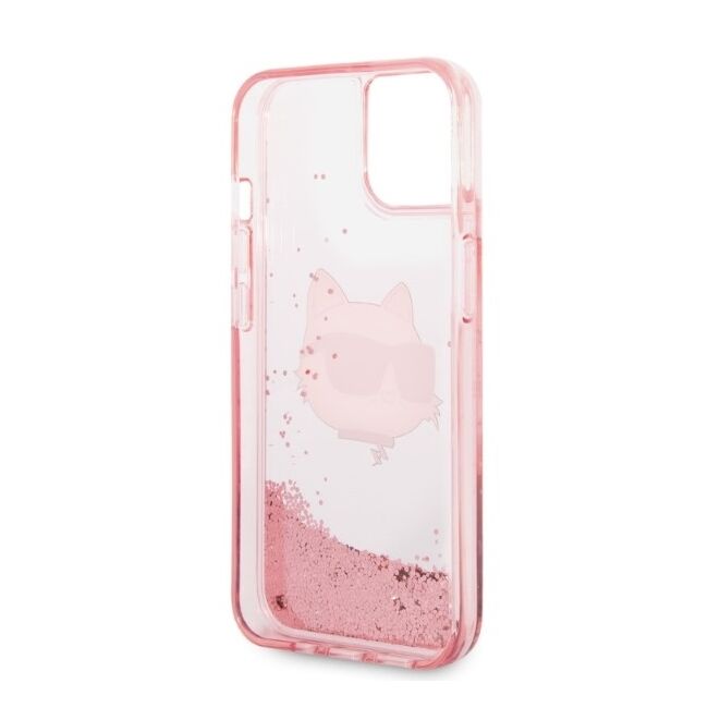 Husa premium pentru  iPhone 15 Plus Karl Lagerfeld superior quality - Roz pal