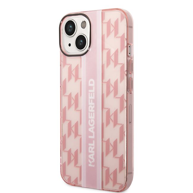 Husa premium pentru  iPhone 15 Plus Karl Lagerfeld superior quality - Roz pastel