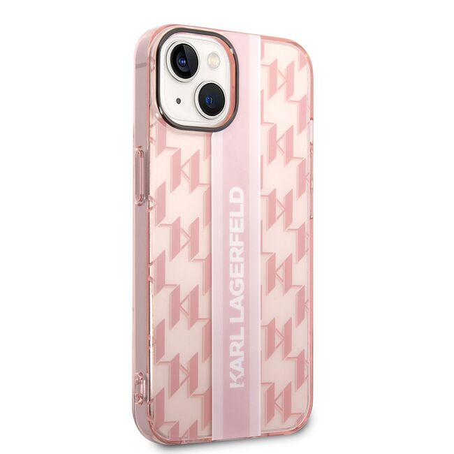 Husa premium pentru  iPhone 15 Plus Karl Lagerfeld superior quality - Roz pastel