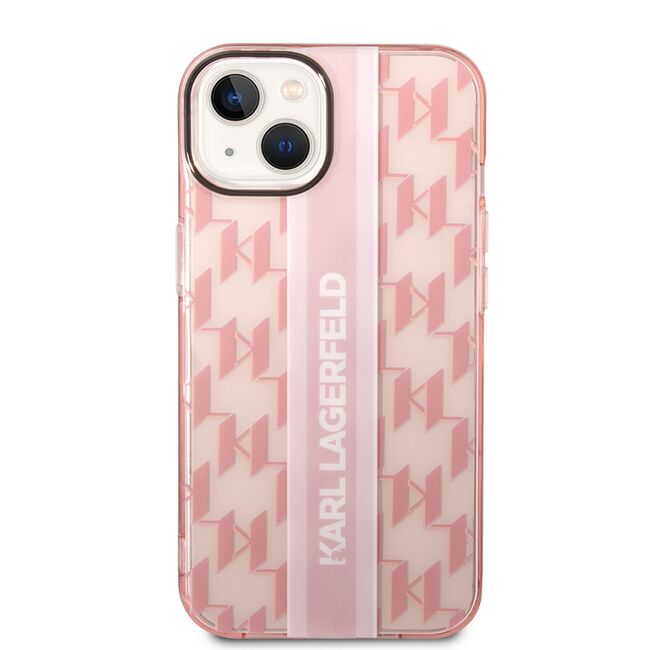 Husa premium pentru  iPhone 15 Plus Karl Lagerfeld superior quality - Roz pastel