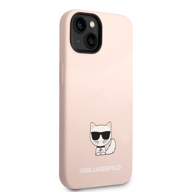 Husa premium pentru  iPhone 15 Plus Karl Lagerfeld superior quality - Roz perlat