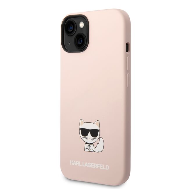 Husa premium pentru  iPhone 15 Plus Karl Lagerfeld superior quality - Roz perlat