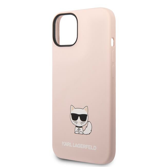 Husa premium pentru  iPhone 15 Plus Karl Lagerfeld superior quality - Roz perlat