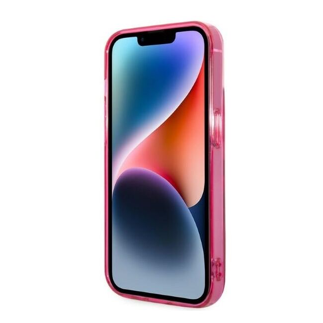 Husa premium pentru  iPhone 15 Plus Karl Lagerfeld superior quality - Roz piersica