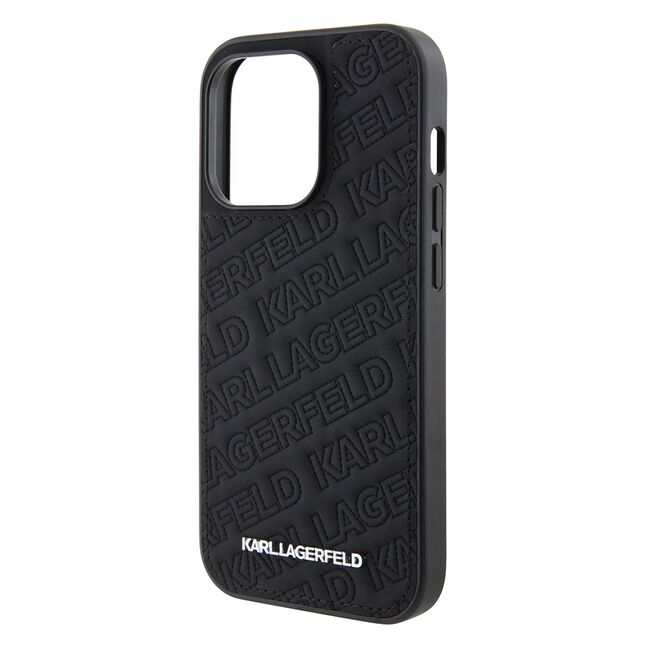 Husa premium pentru  iPhone 15 Pro Karl Lagerfeld superior quality - Negru havana