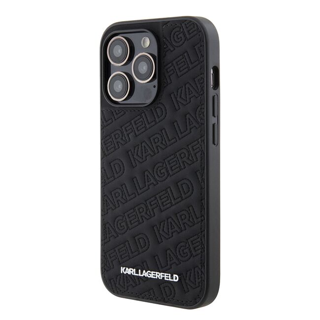 Husa premium pentru  iPhone 15 Pro Karl Lagerfeld superior quality - Negru havana