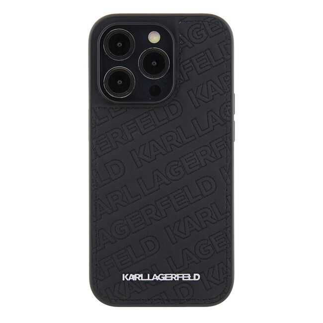 Husa premium pentru  iPhone 15 Pro Karl Lagerfeld superior quality - Negru havana