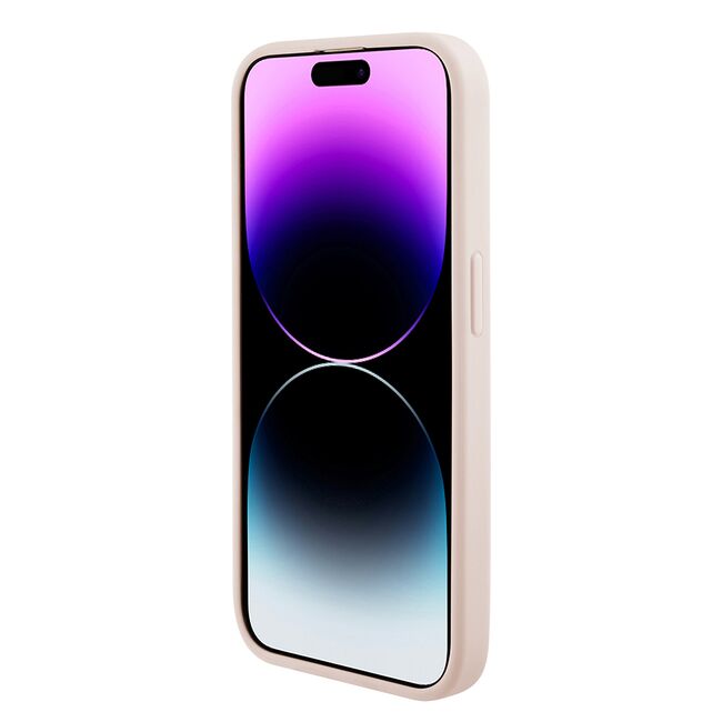Husa premium pentru  iPhone 15 Pro Karl Lagerfeld superior quality - Roz neon