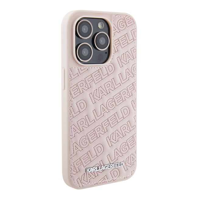 Husa premium pentru  iPhone 15 Pro Karl Lagerfeld superior quality - Roz neon