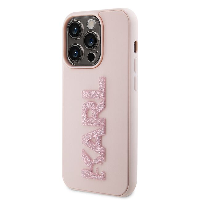 Husa premium pentru  iPhone 15 Pro Karl Lagerfeld superior quality - Roz print
