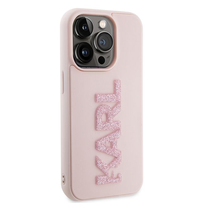 Husa premium pentru  iPhone 15 Pro Karl Lagerfeld superior quality - Roz print