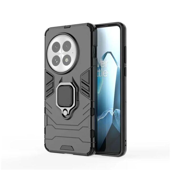 Husa pentru  OnePlus 13 cu inel Ring Armor Kickstand Tough, Negru