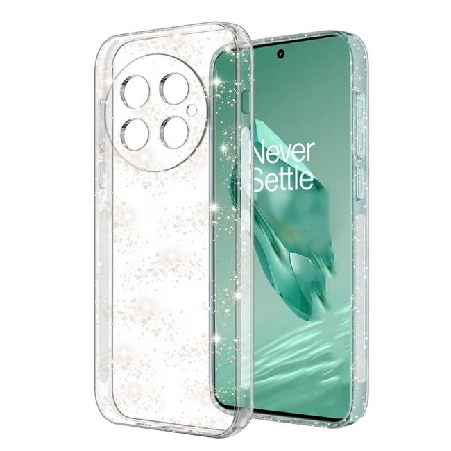 Husa pentru  OnePlus 13 cu sclipici Liquid Crystal Glitter, Transparent