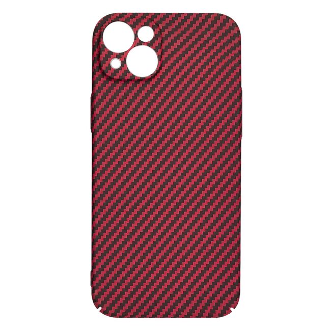 Husa pentru  iPhone 15 CarbonFiber UltraSlim, Lightweight, Rosu