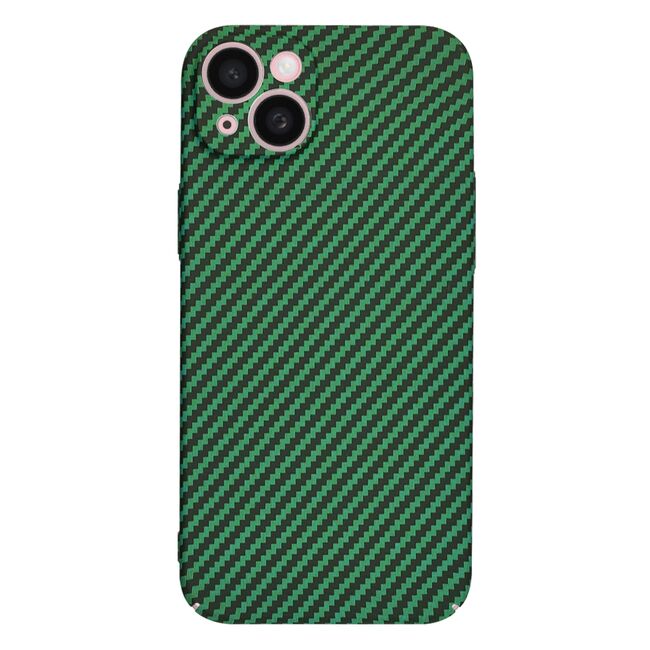 Husa pentru  iPhone 15 CarbonFiber UltraSlim, Lightweight, Verde