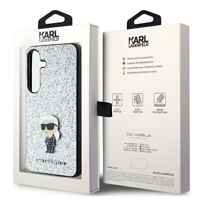 Husa premium pentru  Samsung Galaxy S24+ Plus Karl Lagerfeld superior quality - Gri