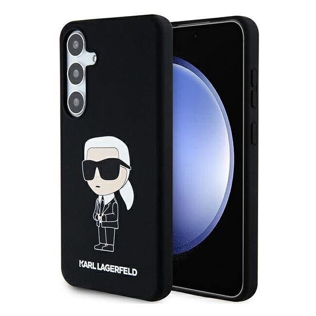 Husa premium pentru  Samsung Galaxy S24+ Plus Karl Lagerfeld superior quality - Negru alb