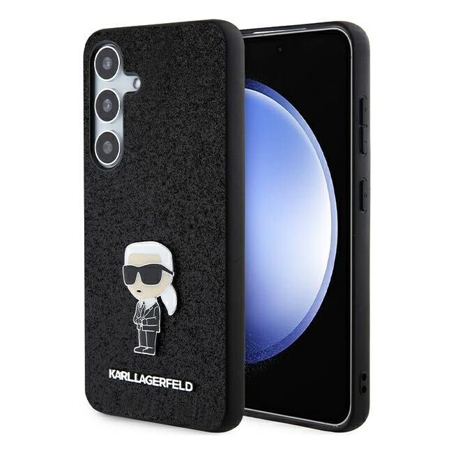 Husa premium pentru  Samsung Galaxy S24+ Plus Karl Lagerfeld superior quality - Negru cenusiu