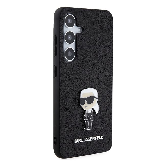 Husa premium pentru  Samsung Galaxy S24+ Plus Karl Lagerfeld superior quality - Negru cenusiu