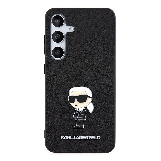 Husa premium pentru  Samsung Galaxy S24+ Plus Karl Lagerfeld superior quality - Negru cenusiu