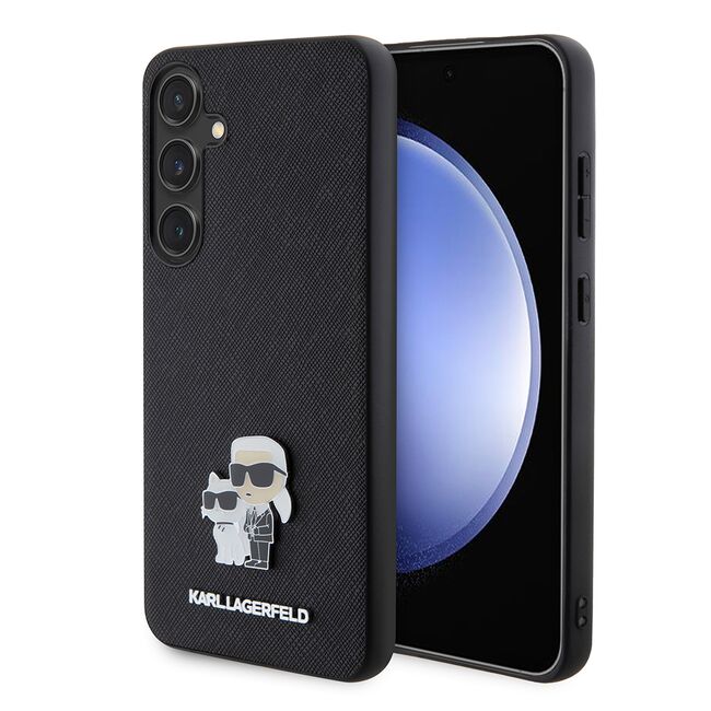 Husa premium pentru  Samsung Galaxy S24+ Plus Karl Lagerfeld superior quality - Negru deschis