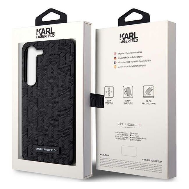 Husa premium pentru  Samsung Galaxy S24+ Plus Karl Lagerfeld superior quality - Negru inchis