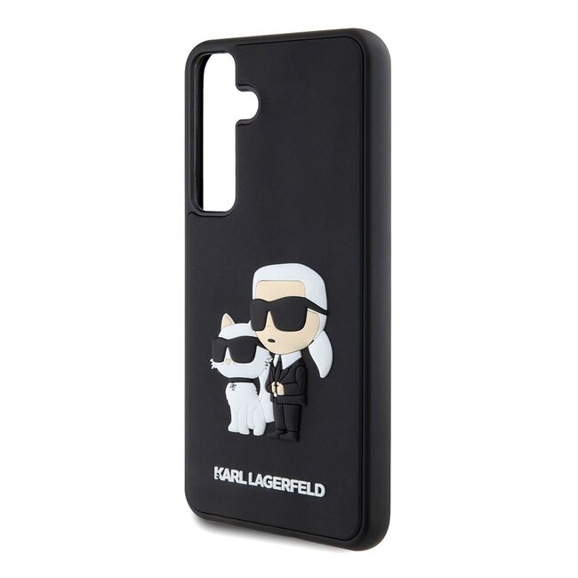 Husa premium pentru  Samsung Galaxy S24+ Plus Karl Lagerfeld superior quality - Negru texturat