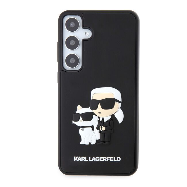 Husa premium pentru  Samsung Galaxy S24+ Plus Karl Lagerfeld superior quality - Negru texturat