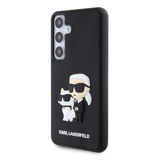 Husa premium pentru  Samsung Galaxy S24+ Plus Karl Lagerfeld superior quality - Negru texturat