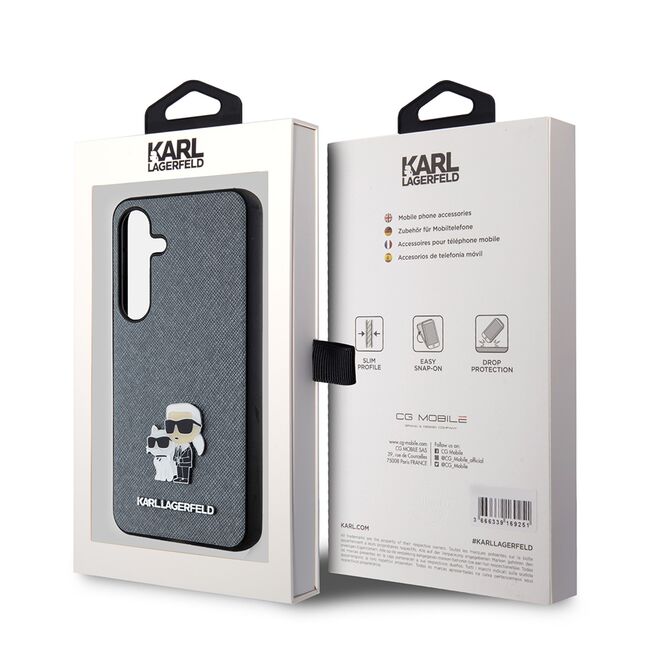 Husa premium pentru  Samsung Galaxy S24 Karl Lagerfeld superior quality - Gri