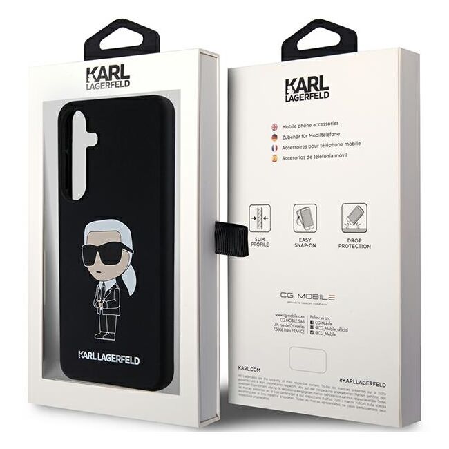 Husa premium pentru  Samsung Galaxy S24 Karl Lagerfeld superior quality - Negru 