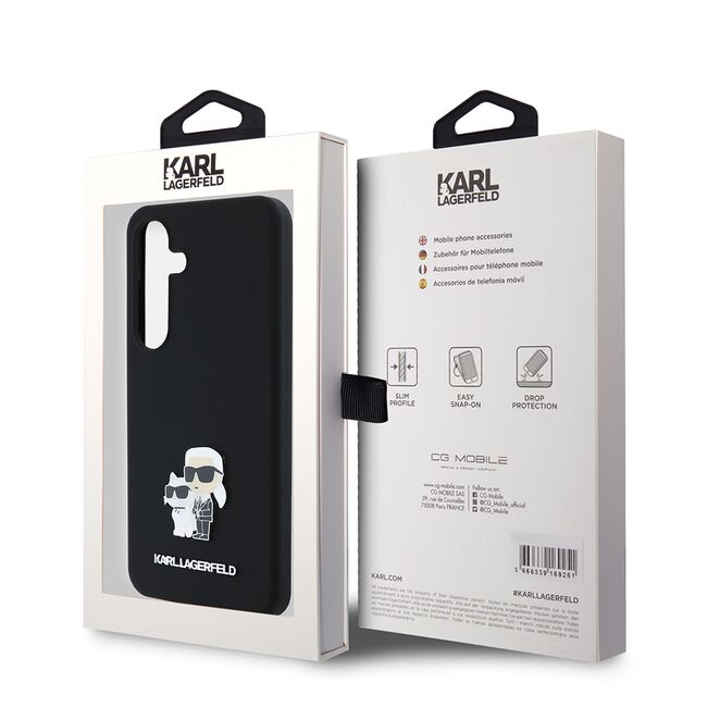 Husa premium pentru  Samsung Galaxy S24 Karl Lagerfeld superior quality - Negru denim