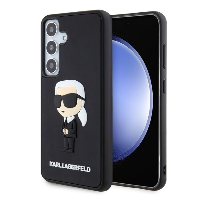 Husa premium pentru  Samsung Galaxy S24 Karl Lagerfeld superior quality - Negru fumuriu