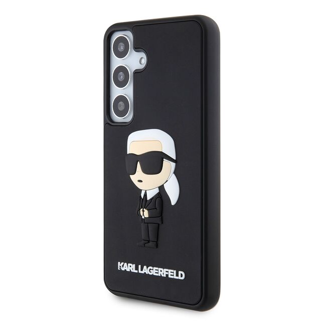 Husa premium pentru  Samsung Galaxy S24 Karl Lagerfeld superior quality - Negru fumuriu