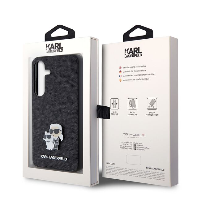 Husa premium pentru  Samsung Galaxy S24 Karl Lagerfeld superior quality - Negru grant