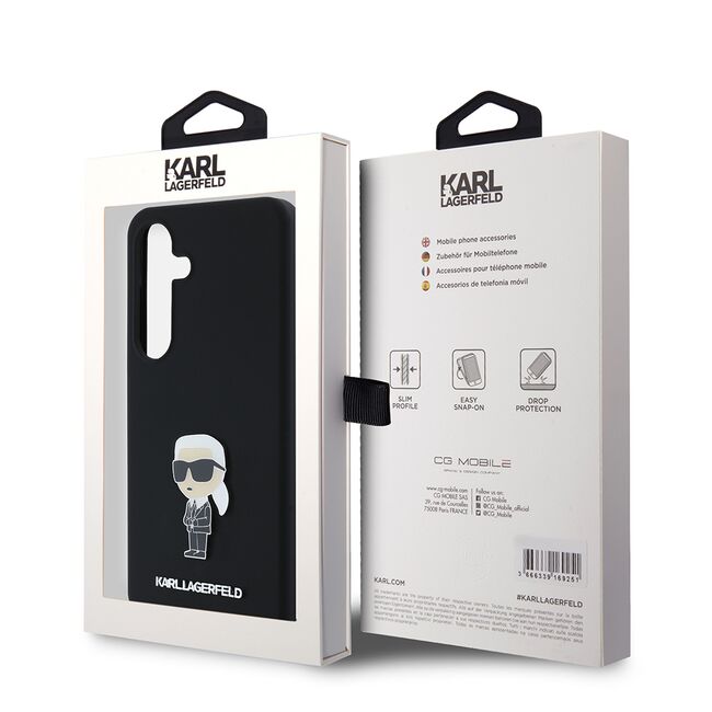 Husa premium pentru  Samsung Galaxy S24 Karl Lagerfeld superior quality - Negru royal