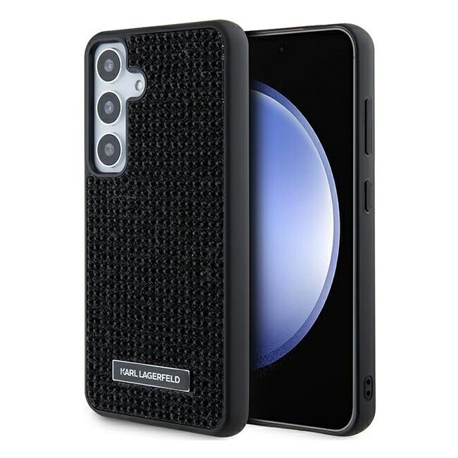 Husa premium pentru  Samsung Galaxy S24 Karl Lagerfeld superior quality - Negru texturat