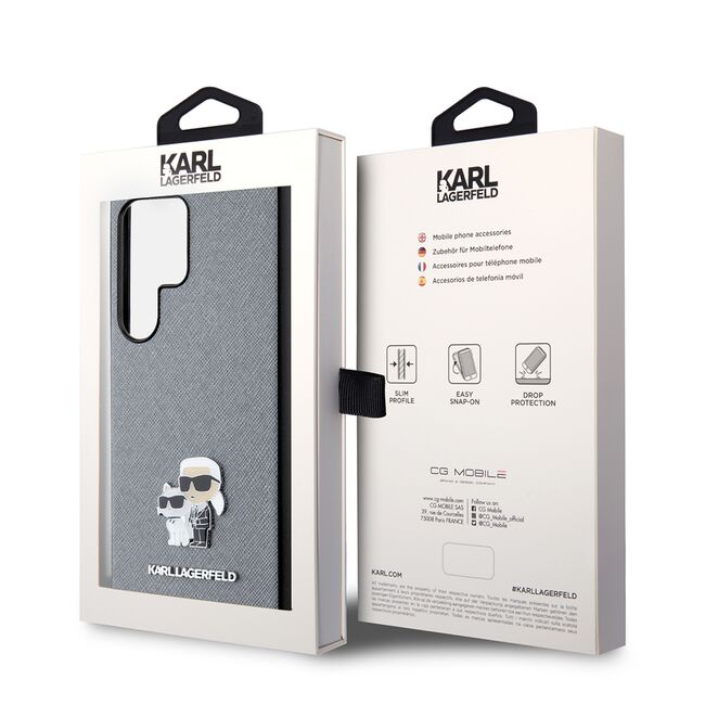 Husa premium pentru  Samsung Galaxy S24 Ultra Karl Lagerfeld superior quality - Gri
